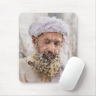 Portrait eines älteren Afghanen Mousepad