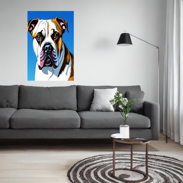 Portrait eines amerikanischen Bulldoggen | AI Art  Poster (Von Creator hochgeladen)
