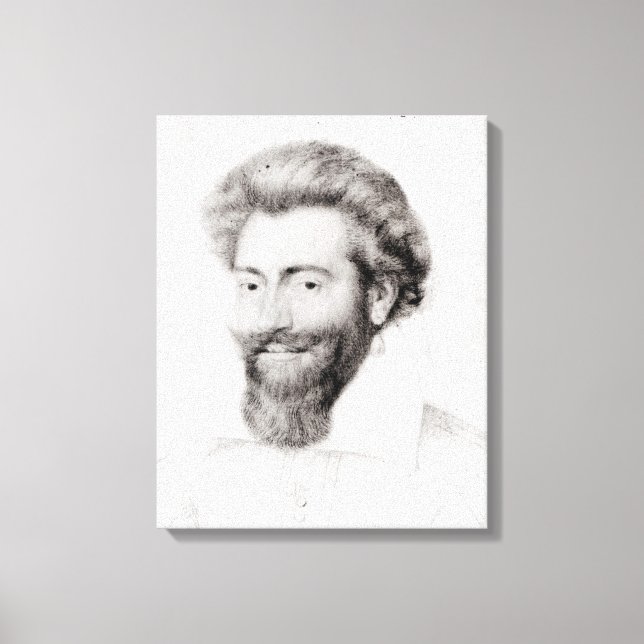Portrait eines Barteten Leinwanddruck (Vorderseite)