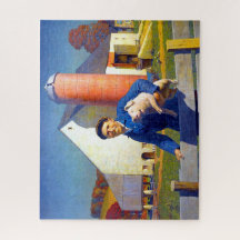 Portrait eines Bauern NC Wyeth 1943 Americana Art