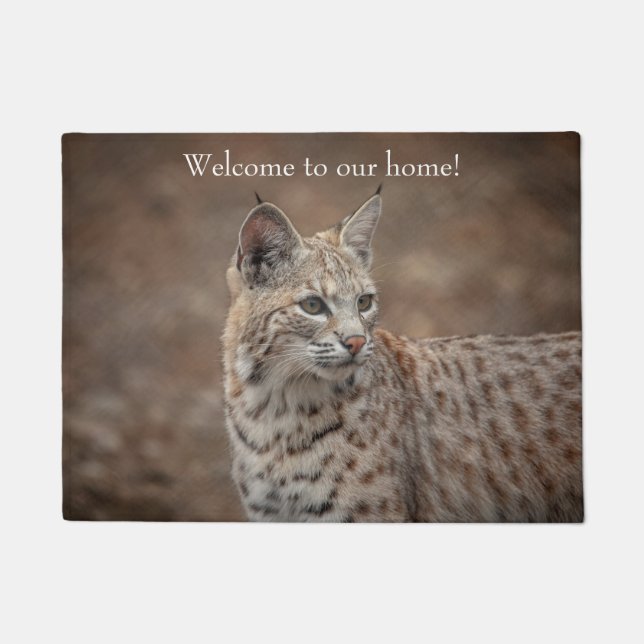 Portrait eines Bobcat Fußmatte (Vorderseite)