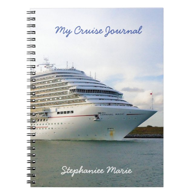 Portrait eines Bow Personalisiert Cruise Journal Notizblock (Vorderseite)
