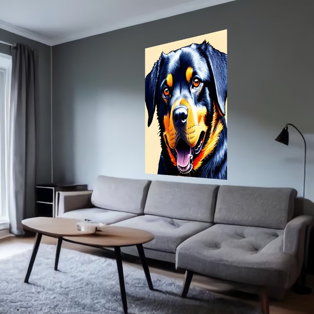 Portrait eines coolen Rottweilers | Art der AI Poster (Von Creator hochgeladen)