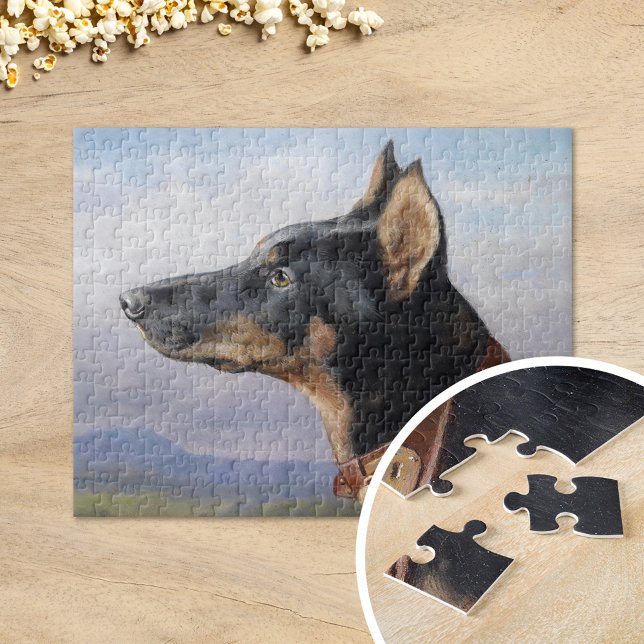 Portrait eines Doberman | Carl Reichert Puzzle (Von Creator hochgeladen)