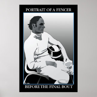 Portrait eines Fencer: Vor der letzten Runde Poster