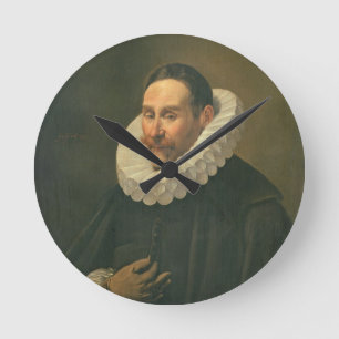 Portrait eines Gentleman, 1578 Runde Wanduhr