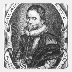 Portrait eines Herrn, von dem angenommen wird, das Quadratischer Aufkleber