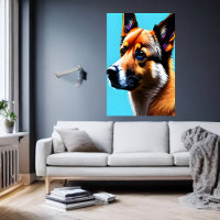 Portrait eines isländischen Schafhundes | AI Art P
