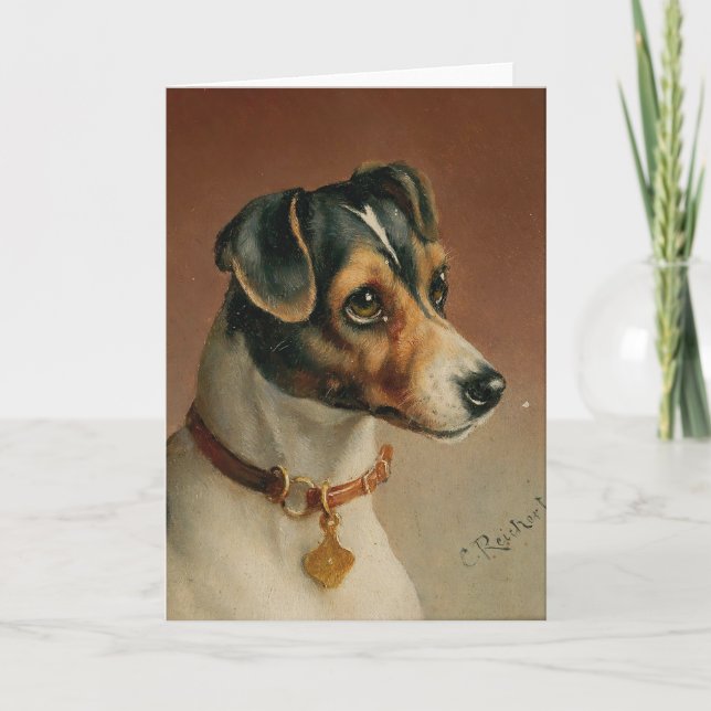 Portrait eines Jacks Russel Terrier | Carl Reicher Karte (Vorderseite)
