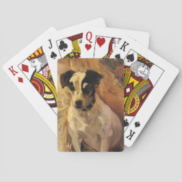 Portrait eines Jacks Russell Dog (Tierart) Spielkarten