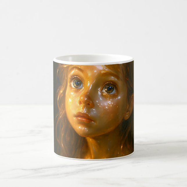 Portrait eines jungen Mädchens Kaffeetasse (Mittel)