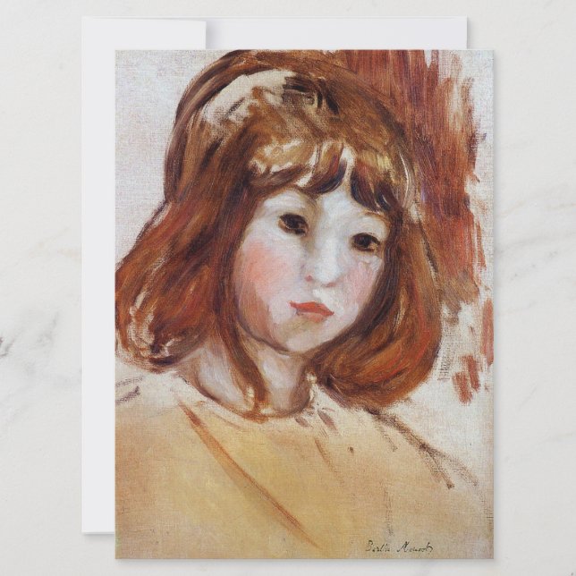 Portrait eines jungen Mädchens (von Berthe Morisot Karte (Vorderseite)