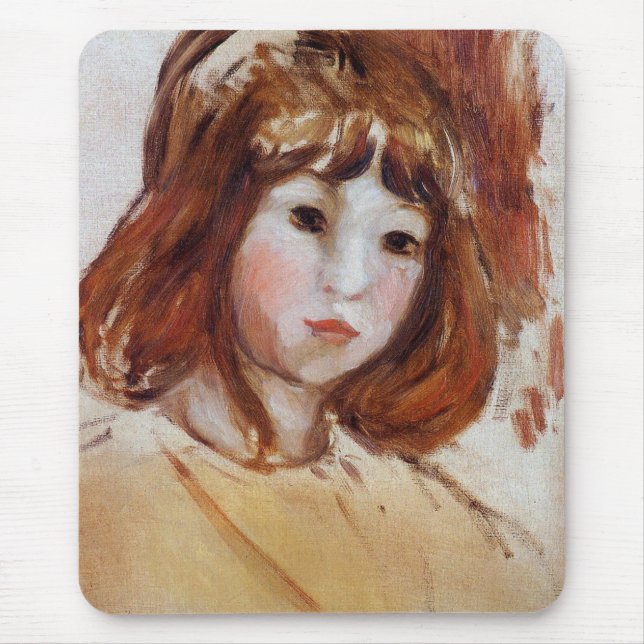 Portrait eines jungen Mädchens (von Berthe Morisot Mousepad (Vorne)