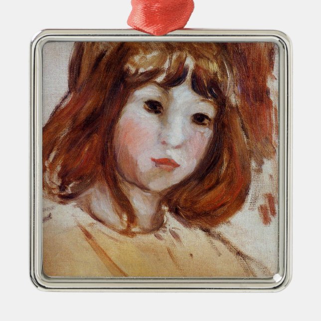 Portrait eines jungen Mädchens (von Berthe Morisot Ornament Aus Metall (Vorne)