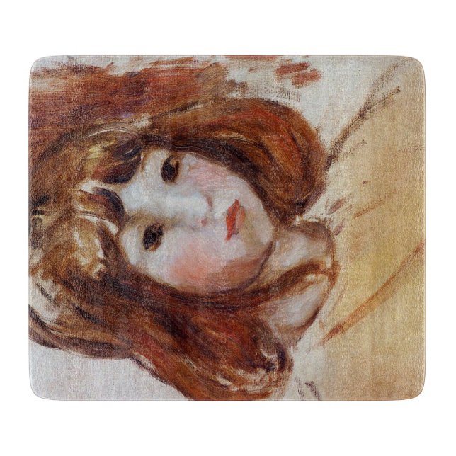Portrait eines jungen Mädchens (von Berthe Morisot Schneidebrett (Vorderseite)