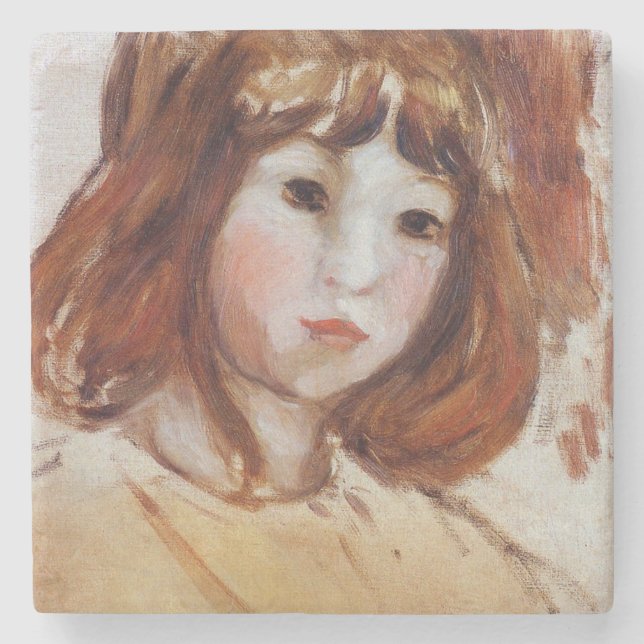 Portrait eines jungen Mädchens (von Berthe Morisot Steinuntersetzer (Vorderseite)