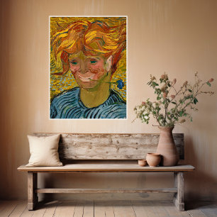 Portrait eines jungen Mannes mit Cornflower, Van G Poster