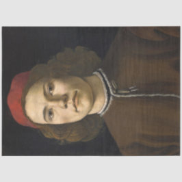 Portrait eines jungen Mannes (von Sandro Botticell Seidenpapier