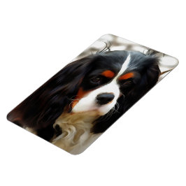 Portrait eines Königs Charles Cavalier Spaniel Magnet