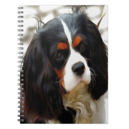 Portrait eines Königs Charles Cavalier Spaniel Notizblock