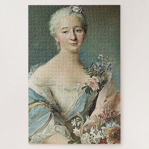 PORTRAIT EINES LADY MIT BLUME PUZZLE