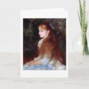 Portrait eines Mädchens mit blauem Band, Renoir Karte