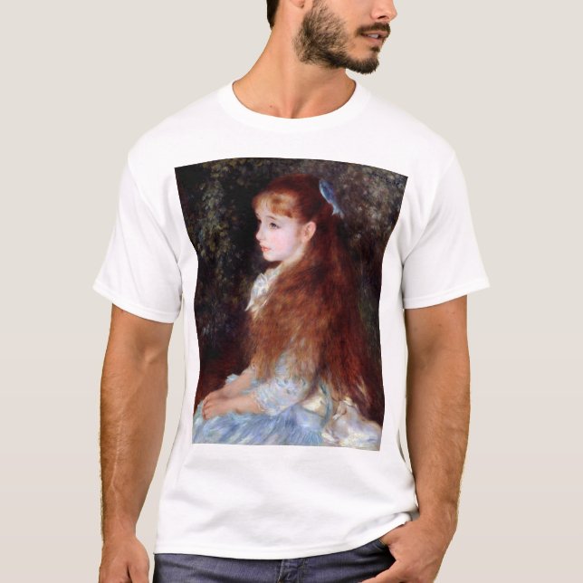 Portrait eines Mädchens mit blauem Band, Renoir T-Shirt (Vorderseite)