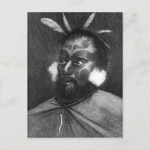 Portrait eines Mannes aus Neuseeland Postkarte