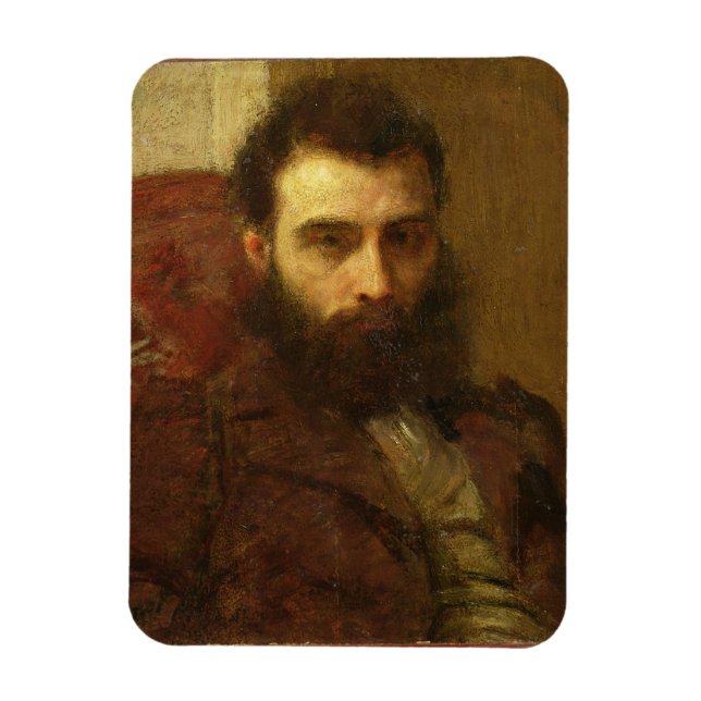 Portrait eines Mannes (Öl auf Tafel) Magnet (Vertikal)