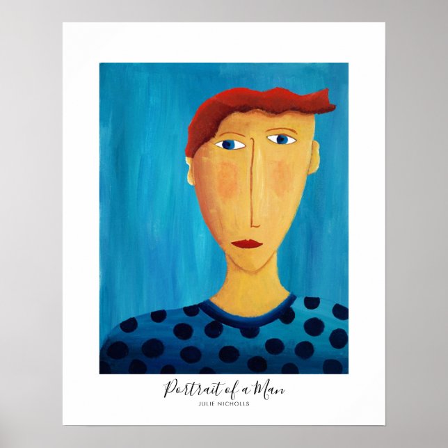Portrait eines Menschengemäldes Poster (Vorne)