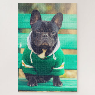 Portrait eines Niedlichen französischen Bulldogist Puzzle