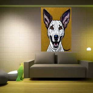 Portrait eines Pharao Hound AI Art Poster