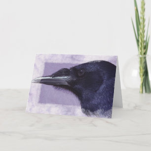 Portrait eines Raven Corvid Liebhaber des Kunstdes Karte