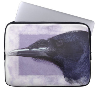 Portrait eines Raven Corvid Liebhaber des Kunstdes Laptopschutzhülle