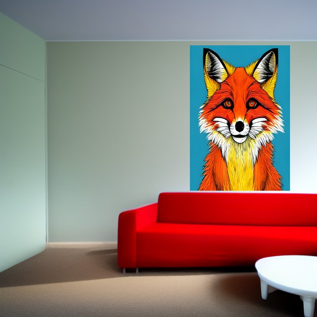 Portrait eines roten Fuchses | AI Art Poster (Von Creator hochgeladen)
