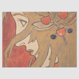 Portrait eines roten Mädchens (von Koloman Moser) Seidenpapier