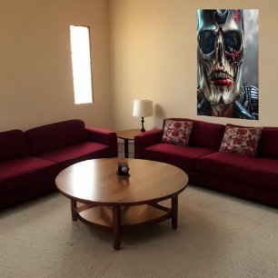 Portrait eines toten Schädels l   AI Art Poster