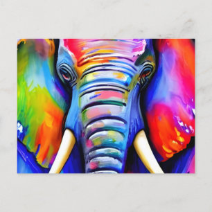 Portrait Elephant Art Postkarte