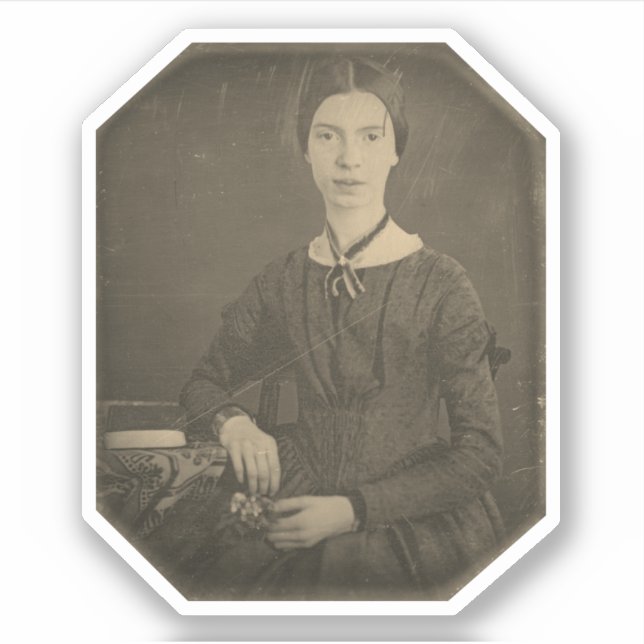 Portrait Emily Dickinson Aufkleber (Vorderseite)