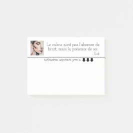 Portrait féminin pixelisé apaisant post-it klebezettel