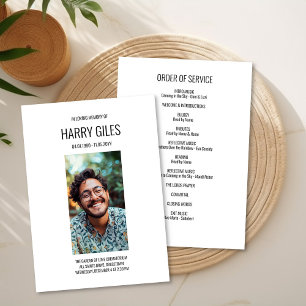 Portrait Foto Beerdigung Reihenfolge Dienstkarte Einladung