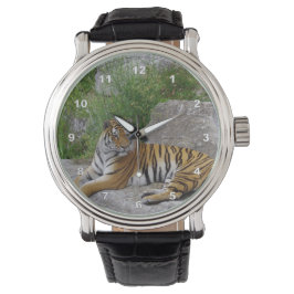 Portrait-Foto eines sibirischen Tigers Armbanduhr