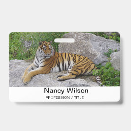 Portrait-Foto eines sibirischen Tigers Ausweis