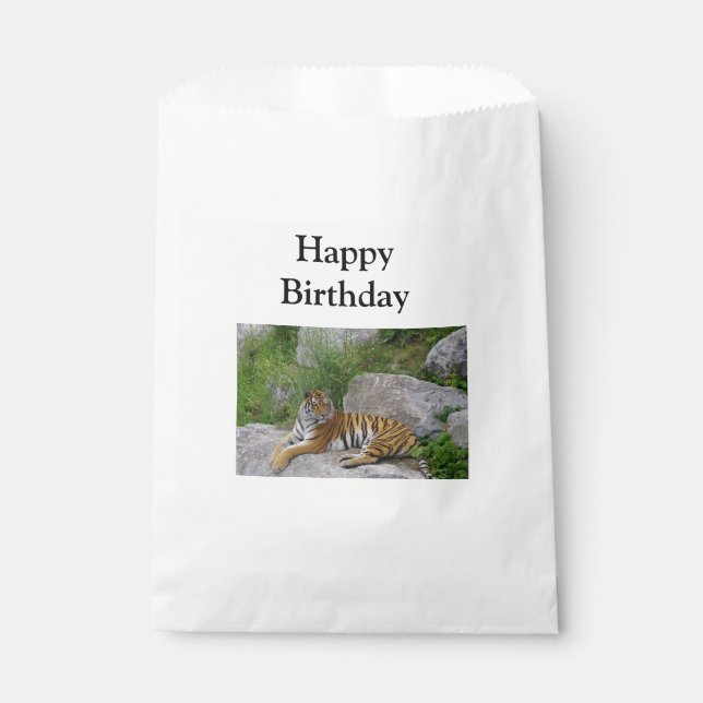 Portrait-Foto eines sibirischen Tigers Geschenktütchen (Vorderseite)