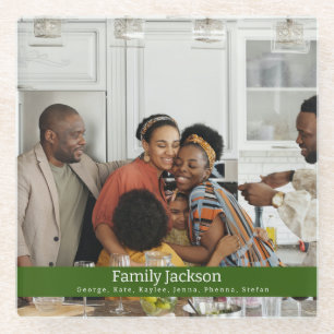 Portrait für benutzerdefinierte Familie   Erinneru Glasuntersetzer