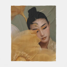 Portrait Geji GaiGai Chinese Dance Fleecedecke