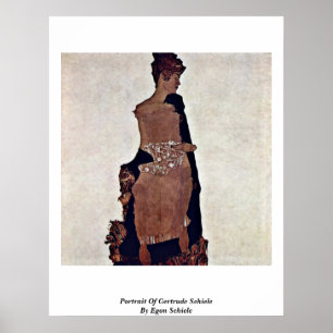 Portrait Gertrude Schiele von Egon Schiele Poster