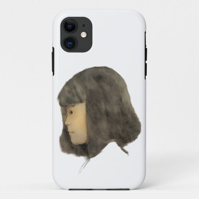Portrait Girl Mobile Case mit weichem Pastell (Rückseite)