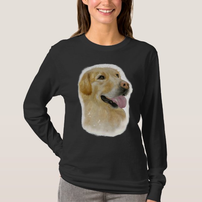 Portrait Golden Labrador oder Golden Retriever L T-Shirt (Vorderseite)