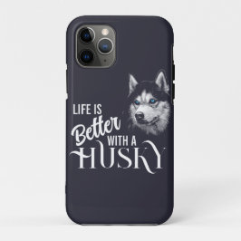 Portrait Head Siberischer Husky mit blauen Augen Case-Mate iPhone Hülle
